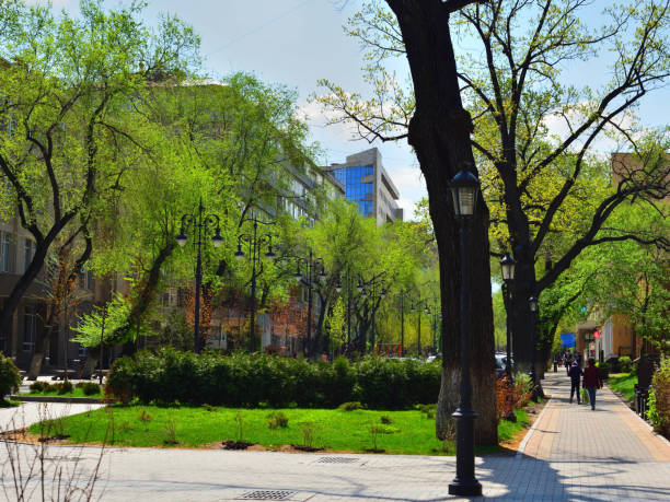 istock Almaty city spring time streets 1143995171