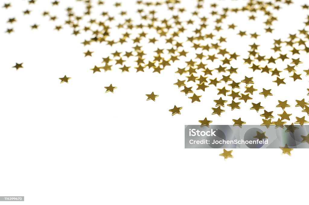 Viele goldenen Sternen und christmas Hintergrund - Lizenzfrei Dekoration Stock-Foto