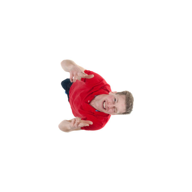 istock Man in red polo shirt 1144000637