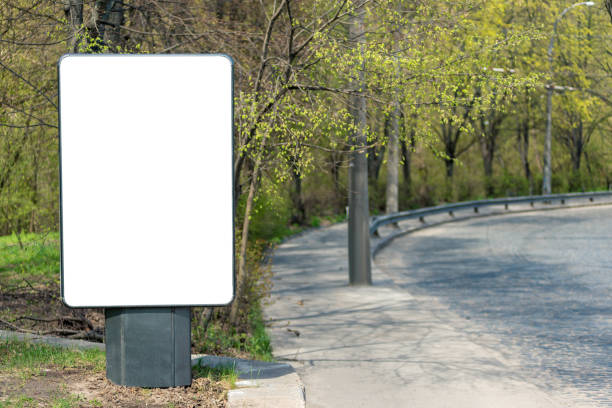 istock Vertical blank white billboard with place for text or mock up. 1144000772