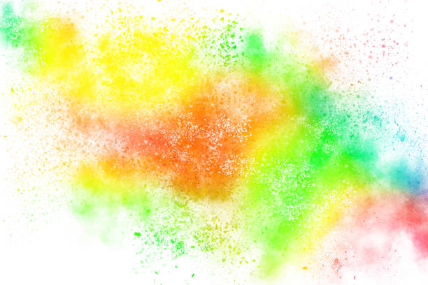 istock Pastel Exploding Powder Background - Multicolored texture on white background. Holi Festival 1144002705