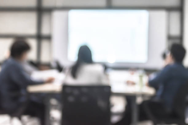 istock Blur office meeting background business people working group in discussion boardroom 1144031846