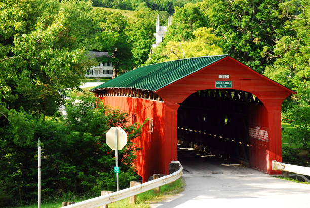 The Arlington Covered Bridge crosses the Battan Kill, near the charming town of Arlington, Vermont