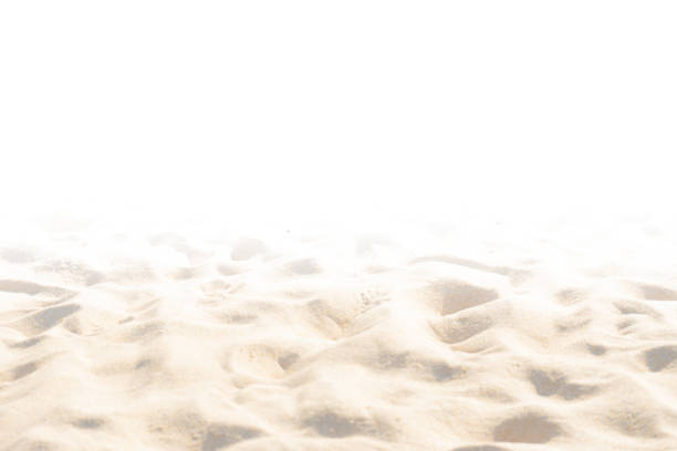 istock Fine beach sand in the summer sun on white background 1144032798