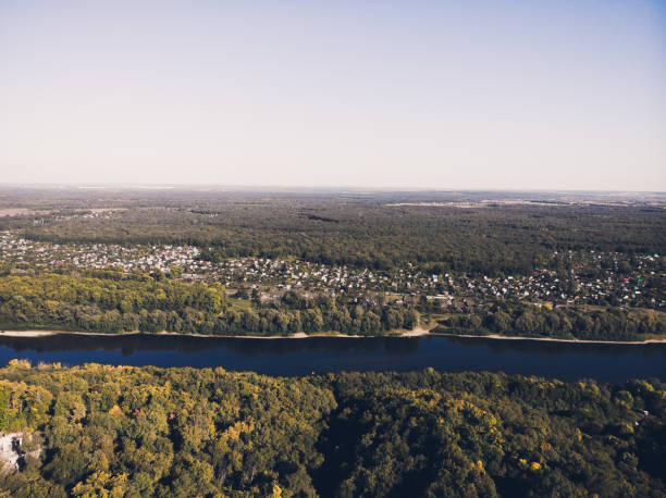 istock river and green forest. city Ufa, Russia. 1144034733