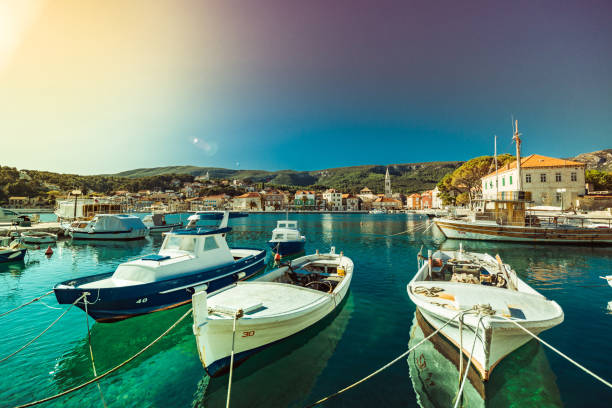 istock boats moored at small marina 1144045832