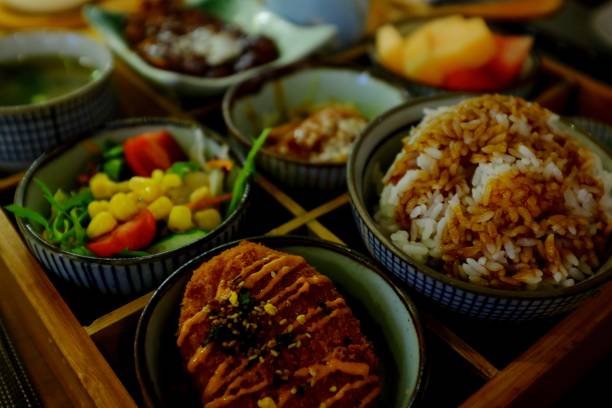 istock Japanese style set meal 1144048503