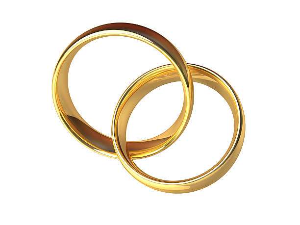 istock Gold Wedding Rings Together 114405682