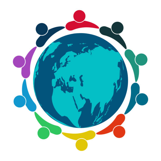 istock Group of ten persons in circle. holding hands.The summit workers are meeting in the same power room. 1144065866