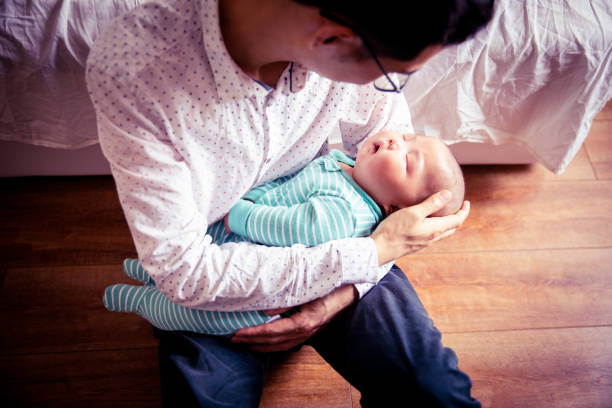 istock Newborn baby son sleeping 1144066541