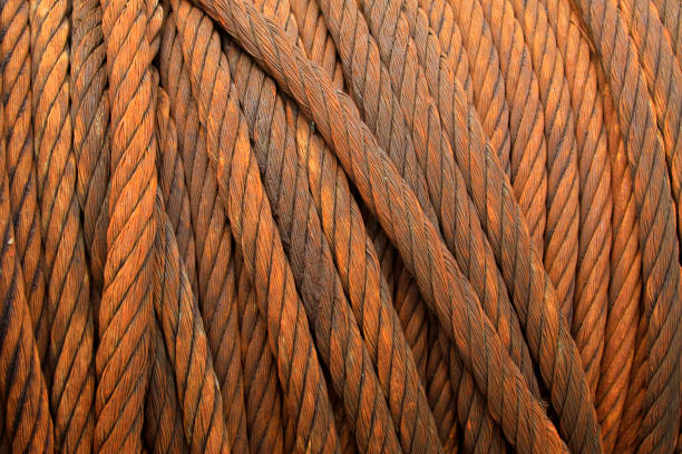 istock wire rope texture - heavy duty steel wire cable or rope for heavy industrial use 1144073675