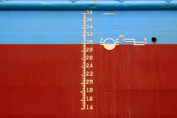 istock closeup of waterline marked on the ship 1144074915