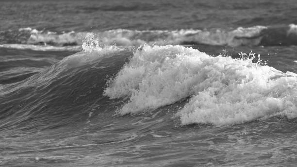 istock Winter sea with big wave 1144079841