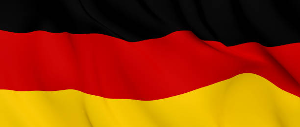 istock National Fabric Wave Closeup Flag of Germany 1144081484
