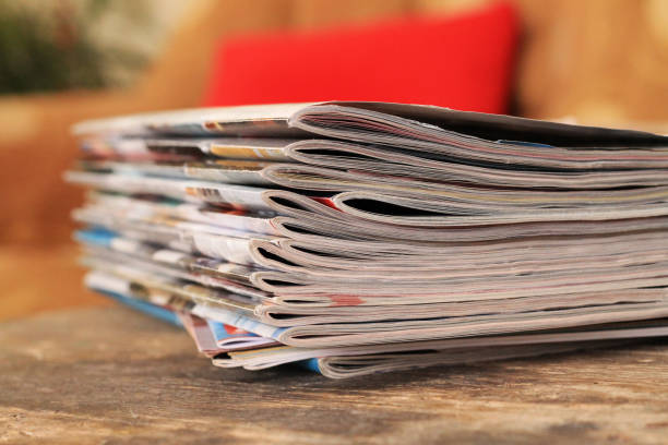 istock Magazines on the wooden table 1144083298