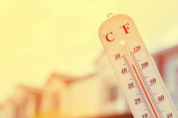 istock Thermometer shows the temperature is heat in the sky 1144086319