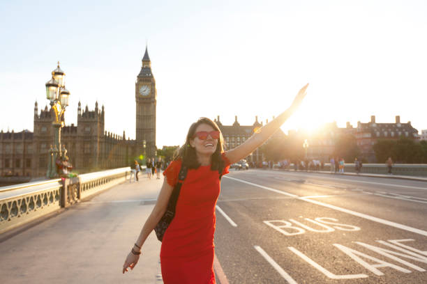istock Woman having fun at sunset 1144087611