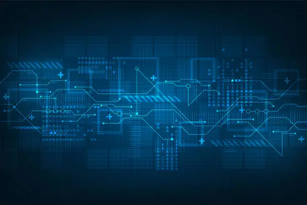 Vector illustration of Calculation of various digital information.