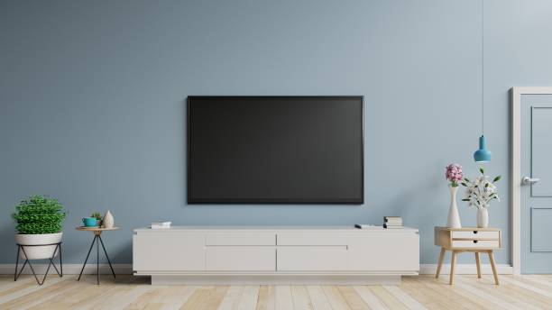 istock Smart Tv Mockup on cabinet 1144090762