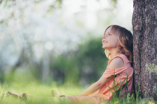 Smiling little girl in the park