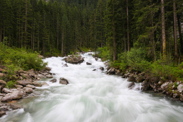 istock View Alpine inspiring Krimml waterfall in mountains 1144092894