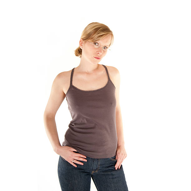 istock Young woman with glasses, looking arrogantly 114409307