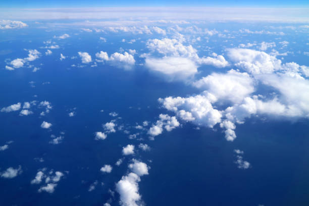 istock Flying above the ocean, seen from the plane 1144096046