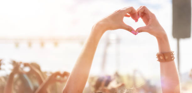 istock Heart-shape symbol at concert 1144102905