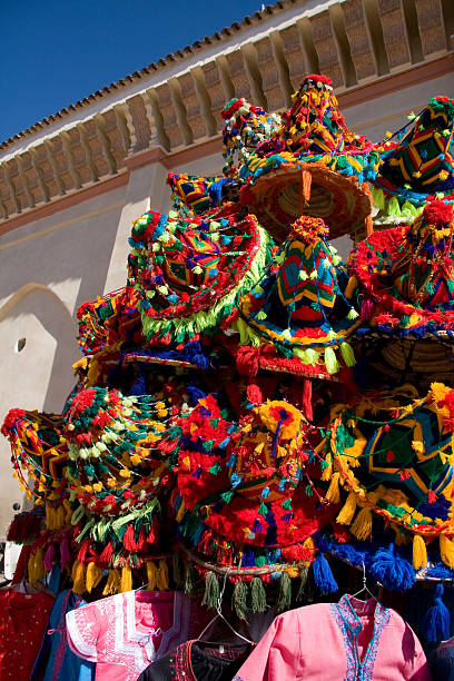 istock waterseller's hats in morocco 114410659