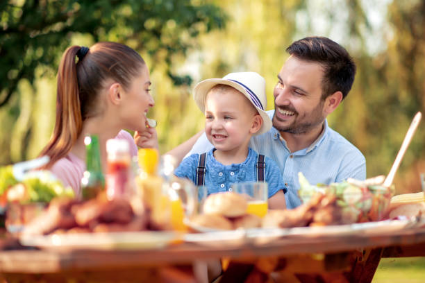 istock Family having a barbecue in the garden 1144106904
