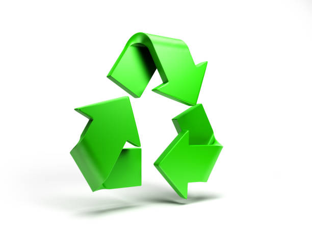 istock volumetric green recycling sign 3d render on white 1144108367