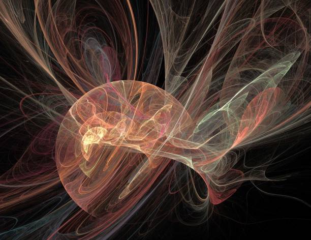 istock image of one Digital Fractal on Black Color 1144112351