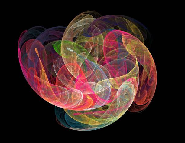 istock image of one Digital Fractal on Black Color 1144112360