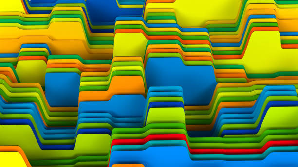 istock abstract 3d background of colored wavy lines 1144112907