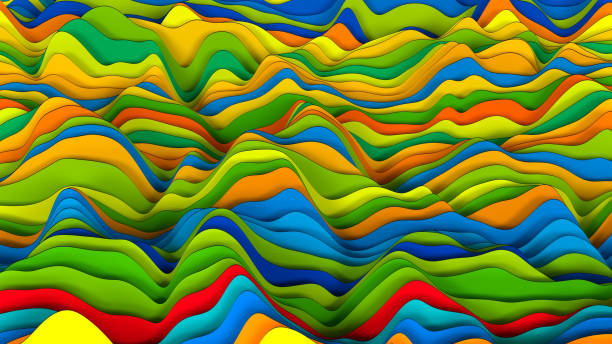 istock abstract 3d background of colored wavy lines 1144113321