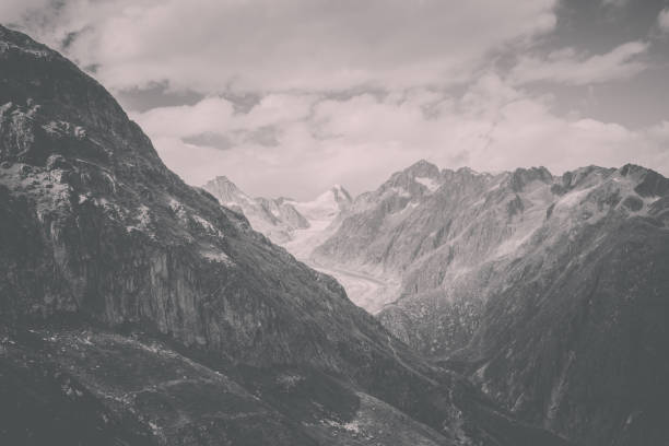 istock View closeup mountains scene, route great Aletsch Glacier 1144113349