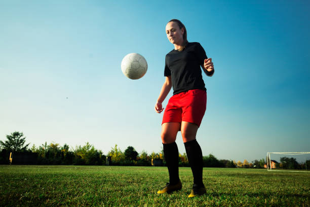 istock Woman soccer player 1144113403