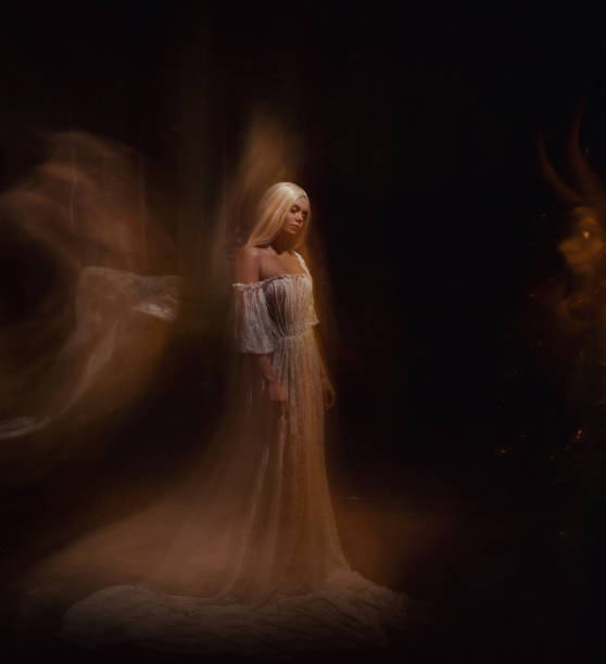 istock Fantasy Blonde Woman in Ethereal Setting 1144116861