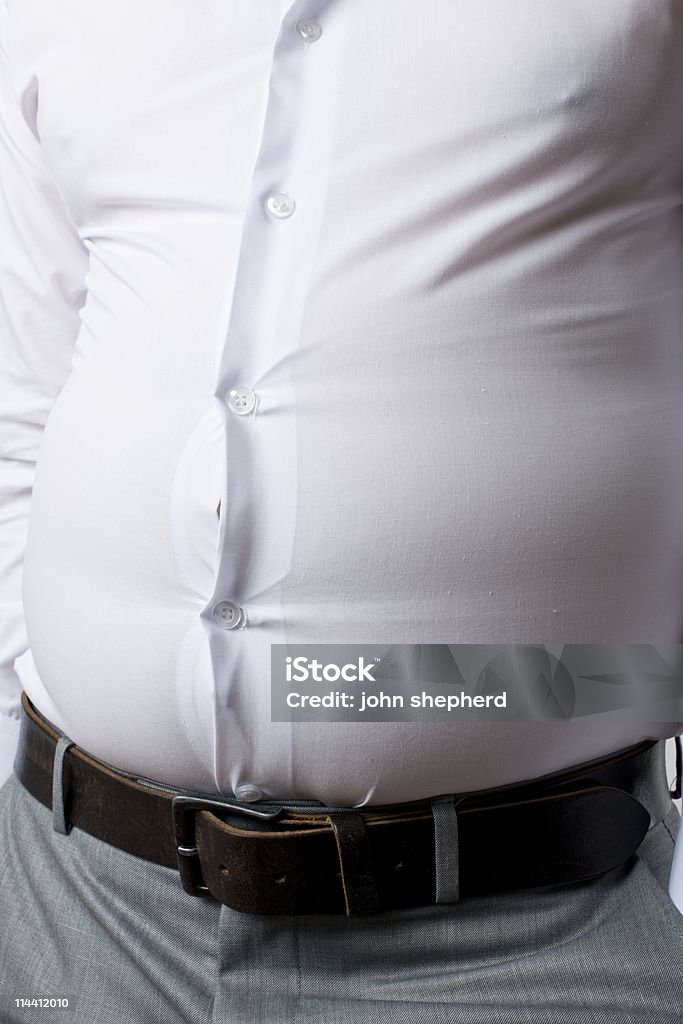 Gordo torso masculino - Foto de stock de Camisa con botones libre de derechos