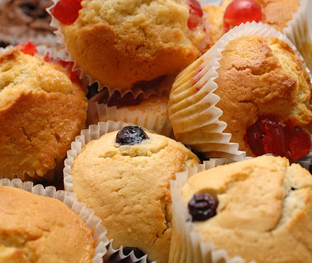 istock mixed muffins, cherry and blueberry 114412466