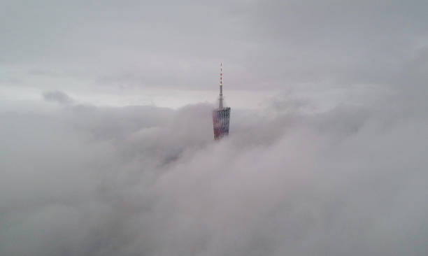istock Canton Tower in the sea of clouds 1144124898