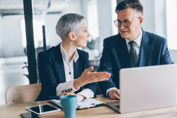 istock Discussing the report with the CEO 1144125147