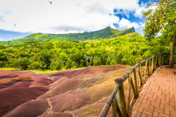 istock seven colored earth, chamarel, mauritius island, indian ocean 1144126905