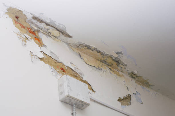 istock Damage ceiling from water pipelines leakage. Housing problem concept 1144127153