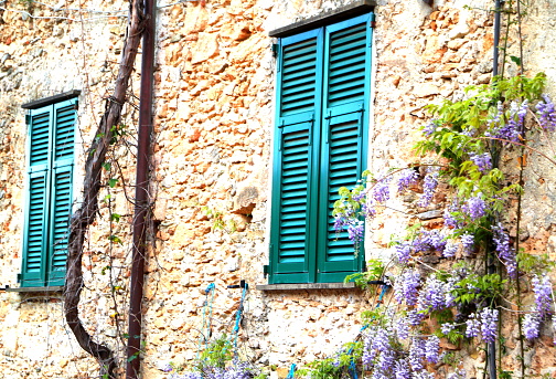typical part  italien house in liguria italy