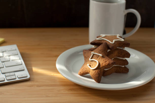 istock Appreciation. Gift of star shaped Gingerbread cookies 1144130553