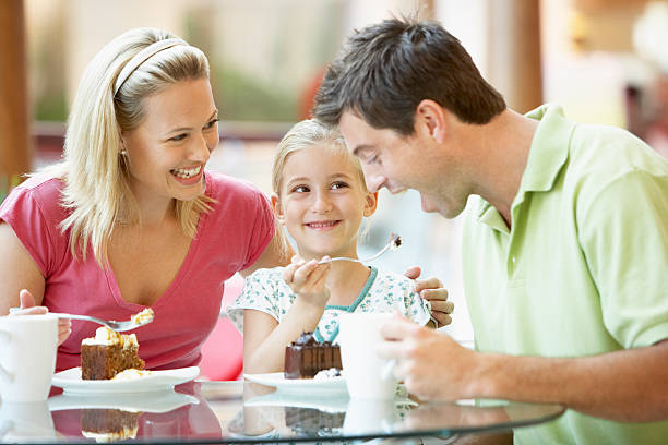 istock Family Having Lunch At The Mall 114413315