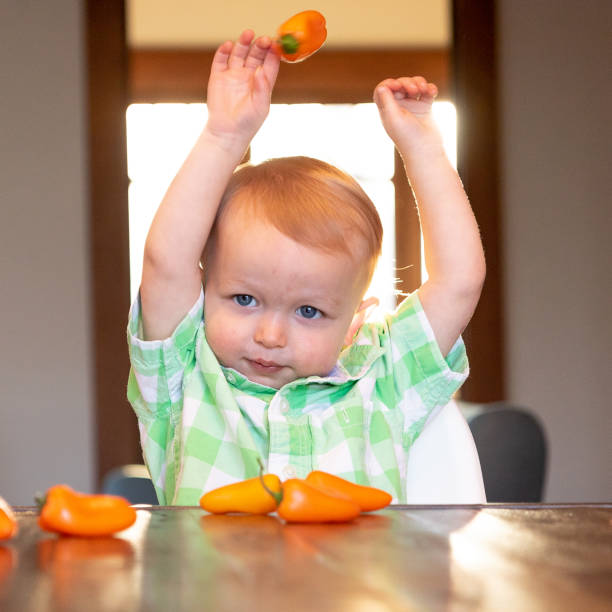 Fruits and Babies stock photo