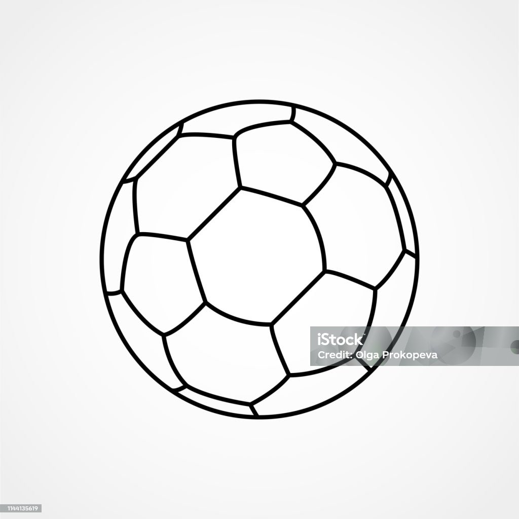 Icono de balón de fútbol, símbolo deportivo. Moderna, simple ilustración de vector plano para sitio web o aplicación móvil - arte vectorial de Abstracto libre de derechos