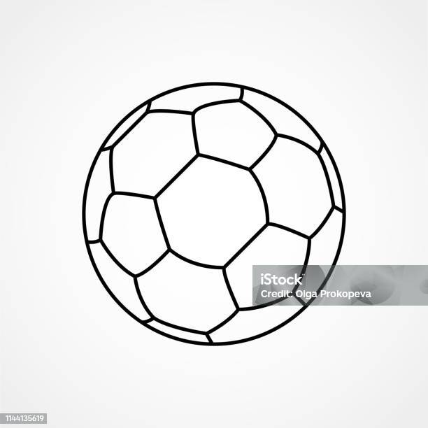 Ilustración de Icono De Balón De Fútbol Símbolo Deportivo Moderna Simple Ilustración De Vector Plano Para Sitio Web O Aplicación Móvil y más Vectores Libres de Derechos de Abstracto